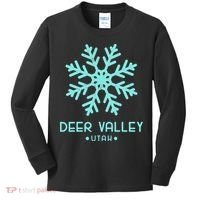 Deer Valley Utah Skiing Kids Long Sleeve Shirt thumb 0