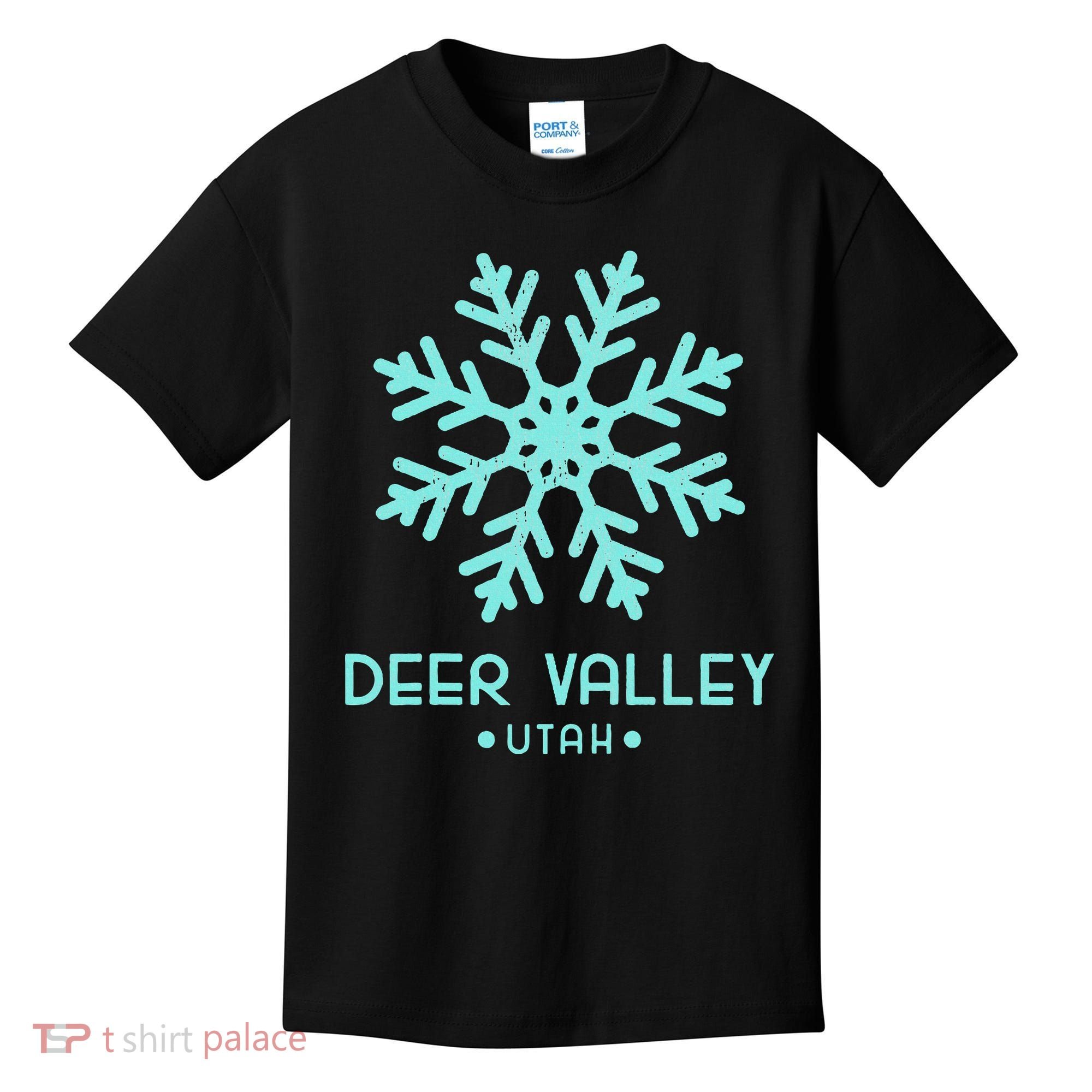 Deer Valley Utah Skiing Kids T-Shirt
