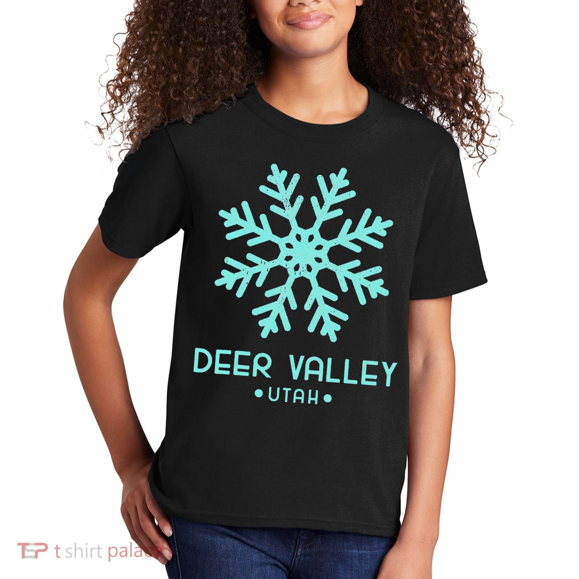 Deer Valley Utah Skiing Kids T-Shirt
