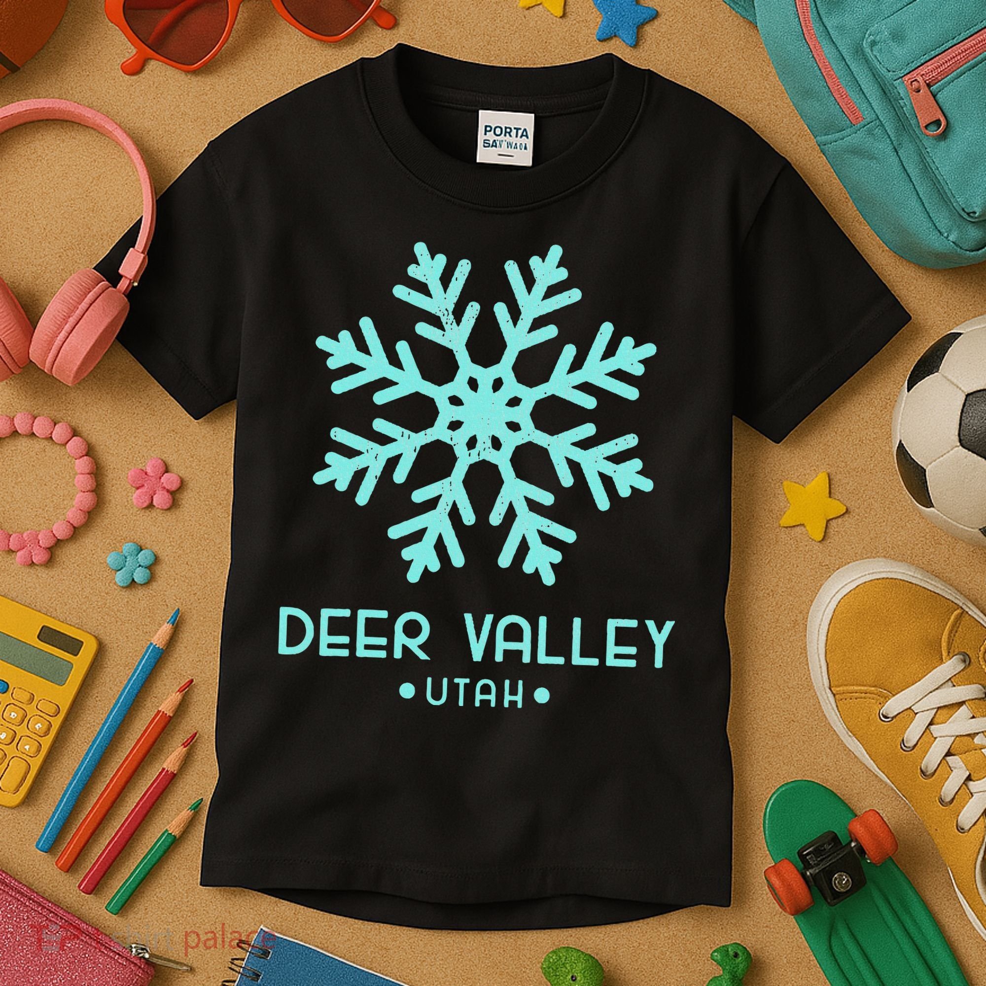 Deer Valley Utah Skiing Kids T-Shirt
