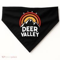 Deer Valley Utah Retro USA-Made Doggie Bandana thumb 0