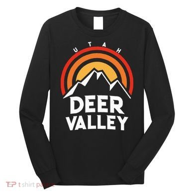 Deer Valley Utah Retro Long Sleeve Shirt