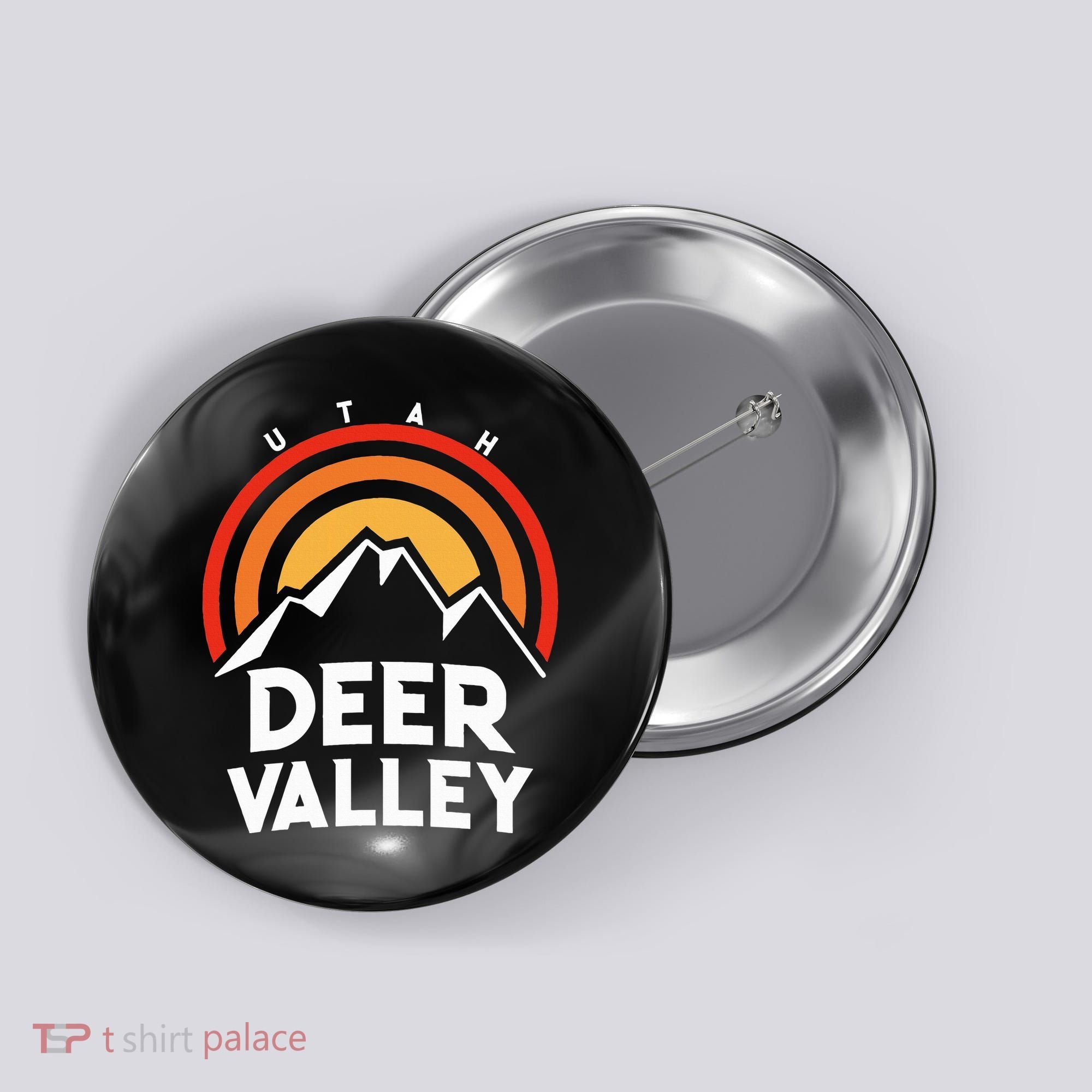 Deer Valley Utah Retro Button