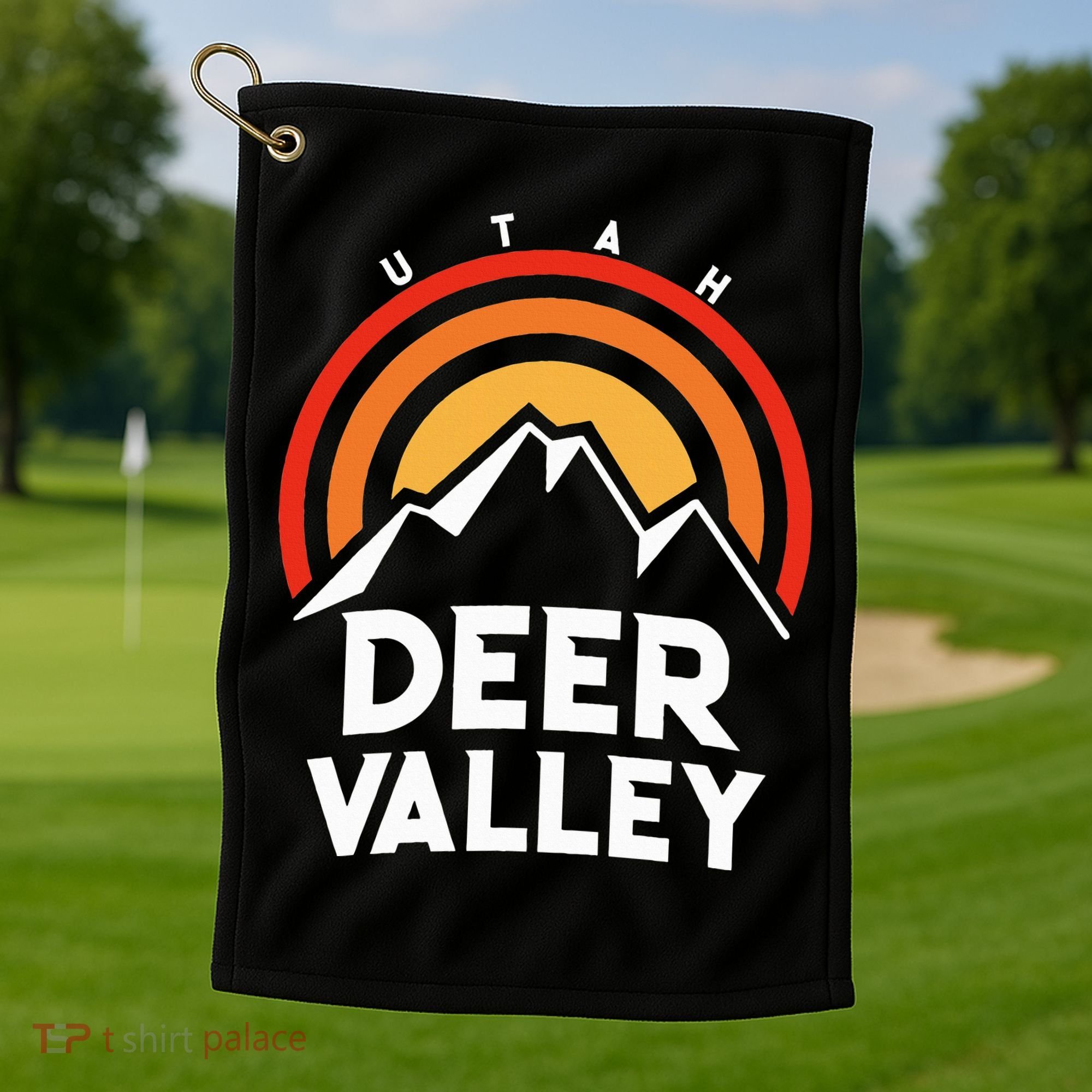 Deer Valley Utah Retro Golf Towel