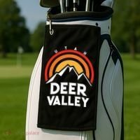 Deer Valley Utah Retro Golf Towel thumb 2