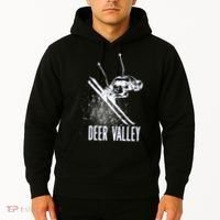 Deer Valley Utah Ski Resort Downhill Skier Hoodie thumb 2