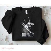 Deer Valley Utah Ski Resort Downhill Skier Sweatshirt thumb 2