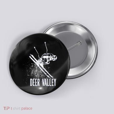 Deer Valley Utah Ski Resort Downhill Skier Button