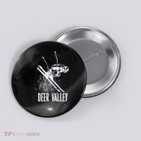 Deer Valley Utah Ski Resort Downhill Skier Button thumb 0