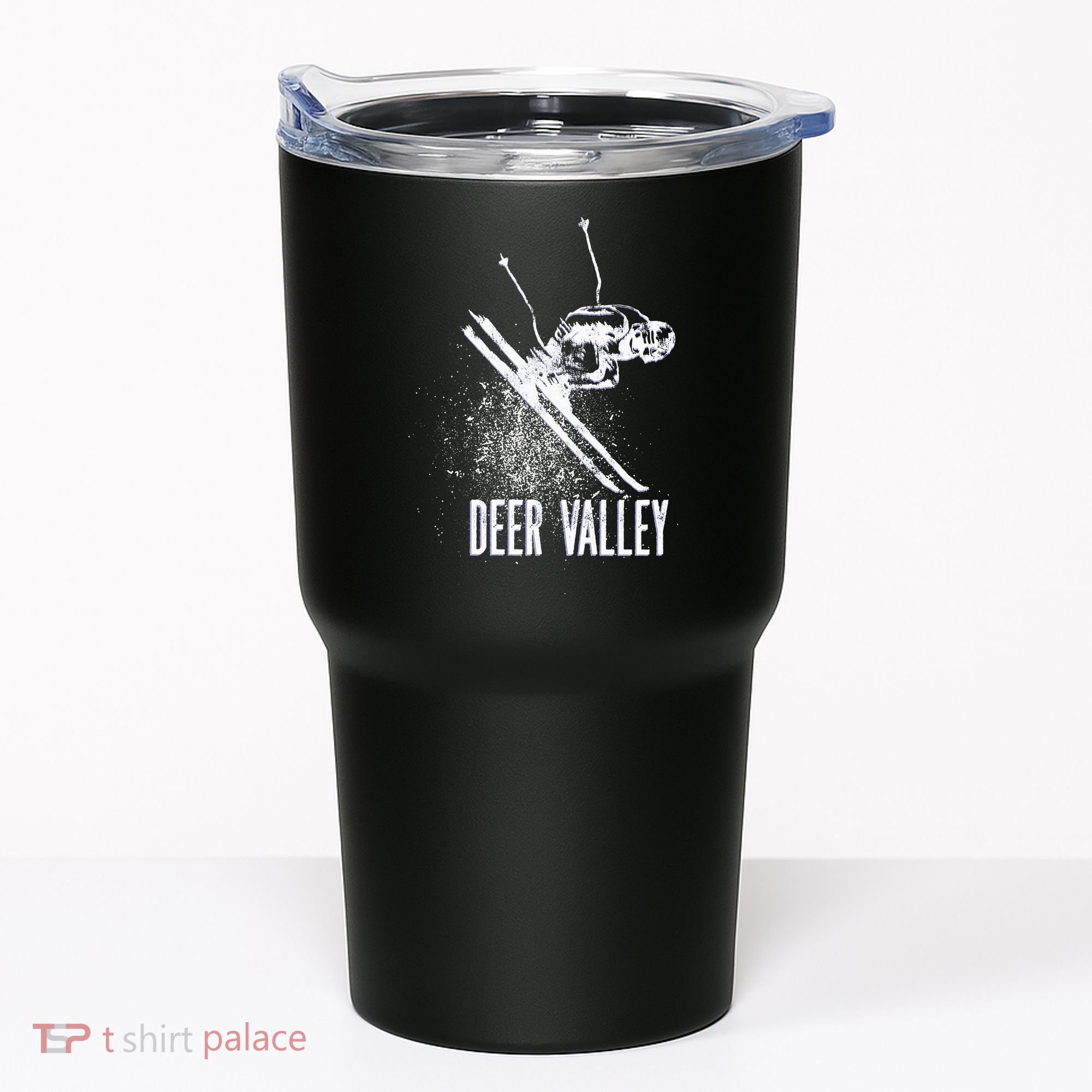 Deer Valley Utah Ski Resort Downhill Skier Tumbler