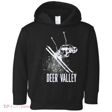 Deer Valley Utah Ski Resort Downhill Skier Toddler Hoodie