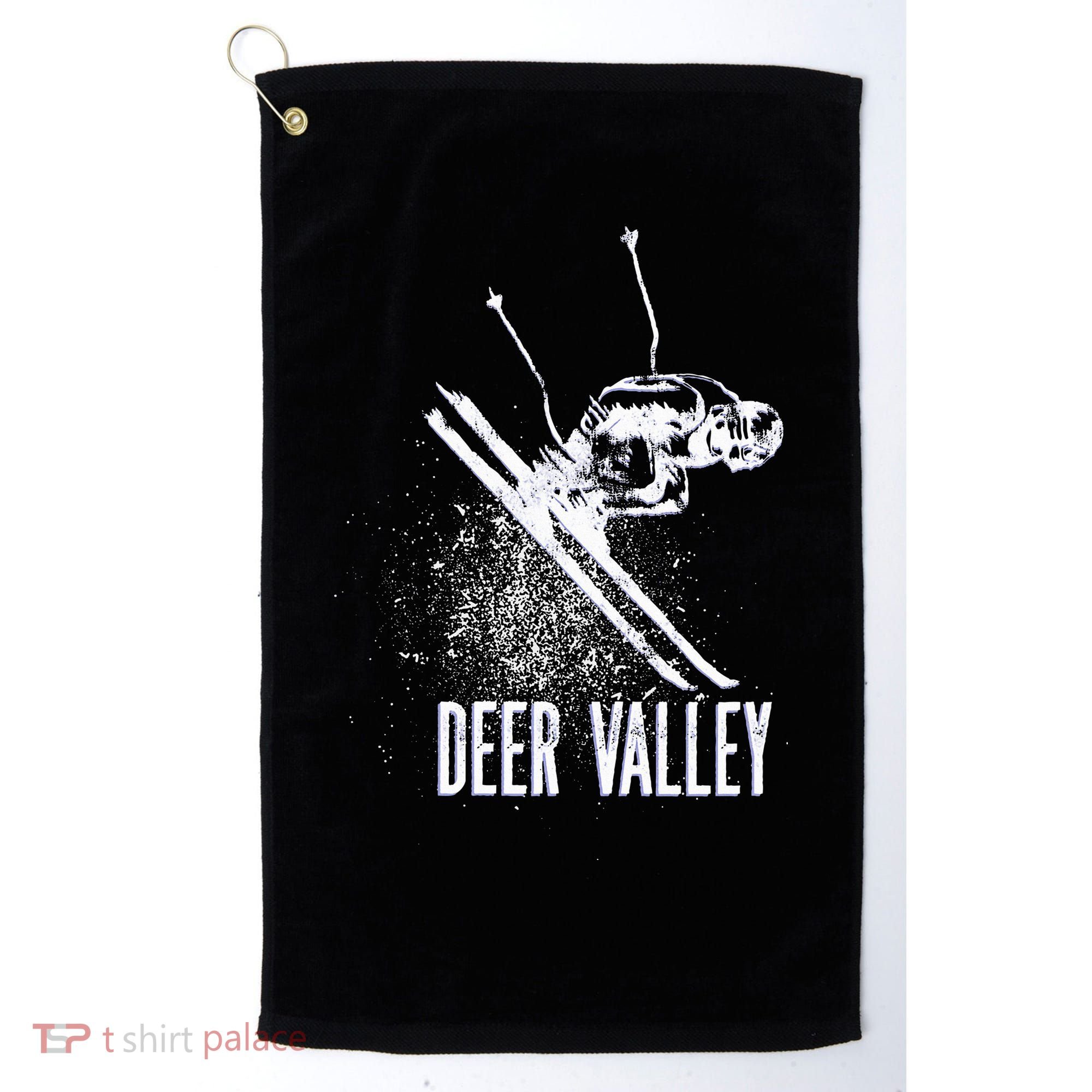 Deer Valley Utah Ski Resort Downhill Skier Golf Towel