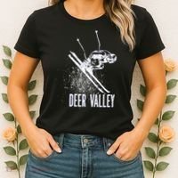 Deer Valley Utah Ski Resort Downhill Skier Women's T-Shirt thumb 2