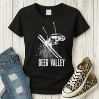 Deer Valley Utah Ski Resort Downhill Skier Women's T-Shirt thumb 3
