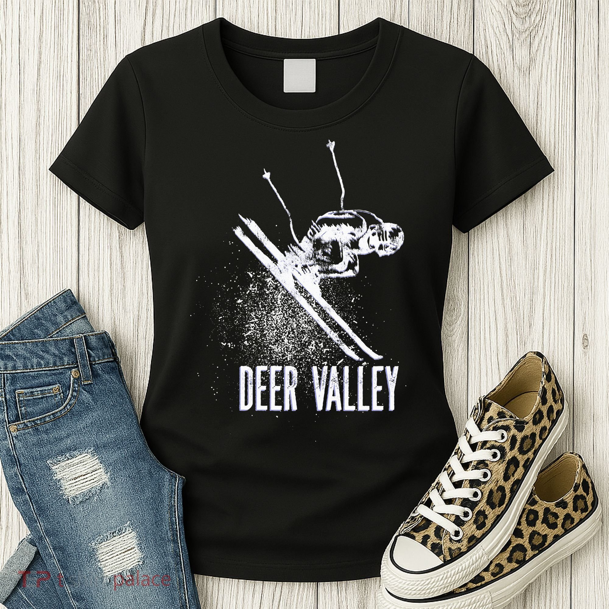 Deer Valley Utah Ski Resort Downhill Skier Women's T-Shirt