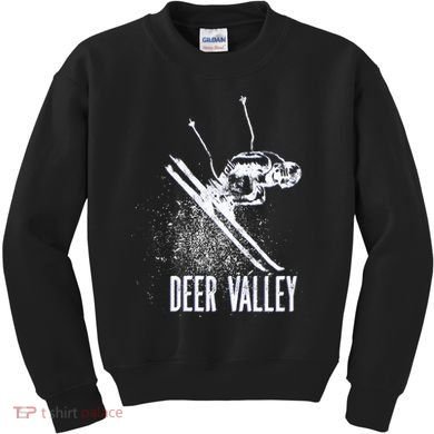Deer Valley Utah Ski Resort Downhill Skier Kids Sweatshirt