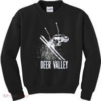 Deer Valley Utah Ski Resort Downhill Skier Kids Sweatshirt thumb 0