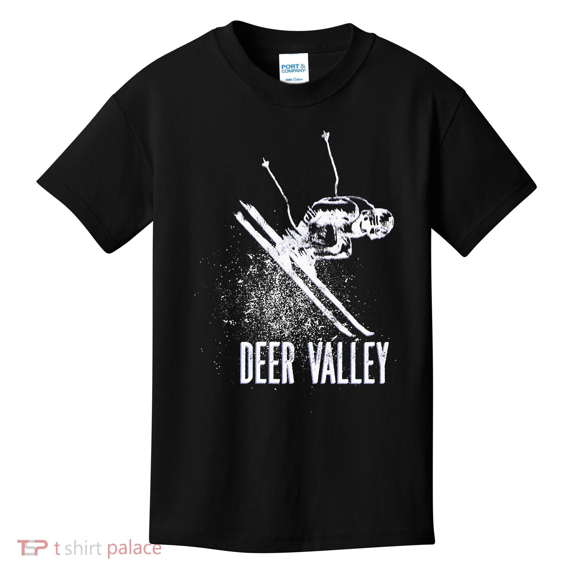 Deer Valley Utah Ski Resort Downhill Skier Kids T-Shirt