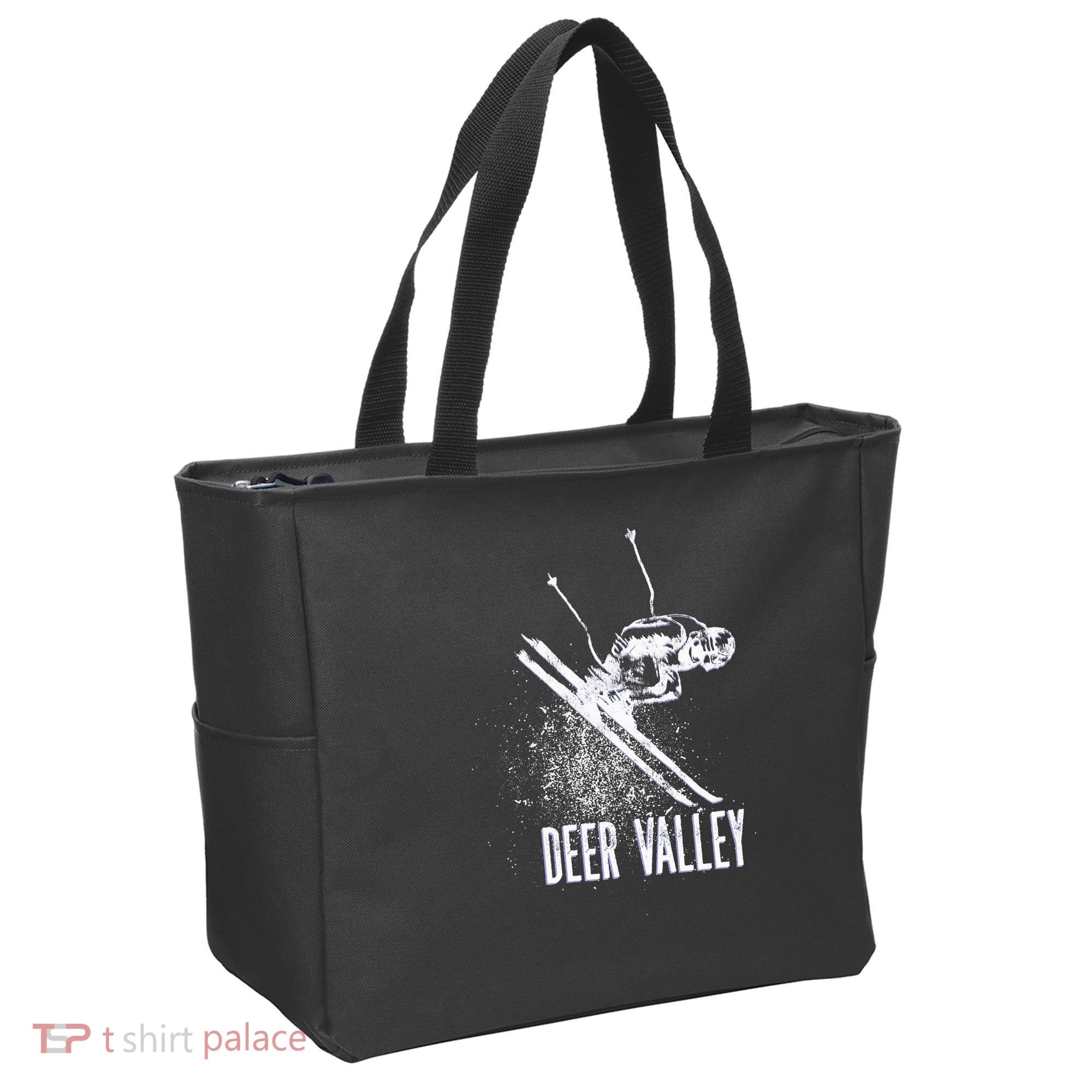 Deer Valley Utah Ski Resort Downhill Skier Tote Bag