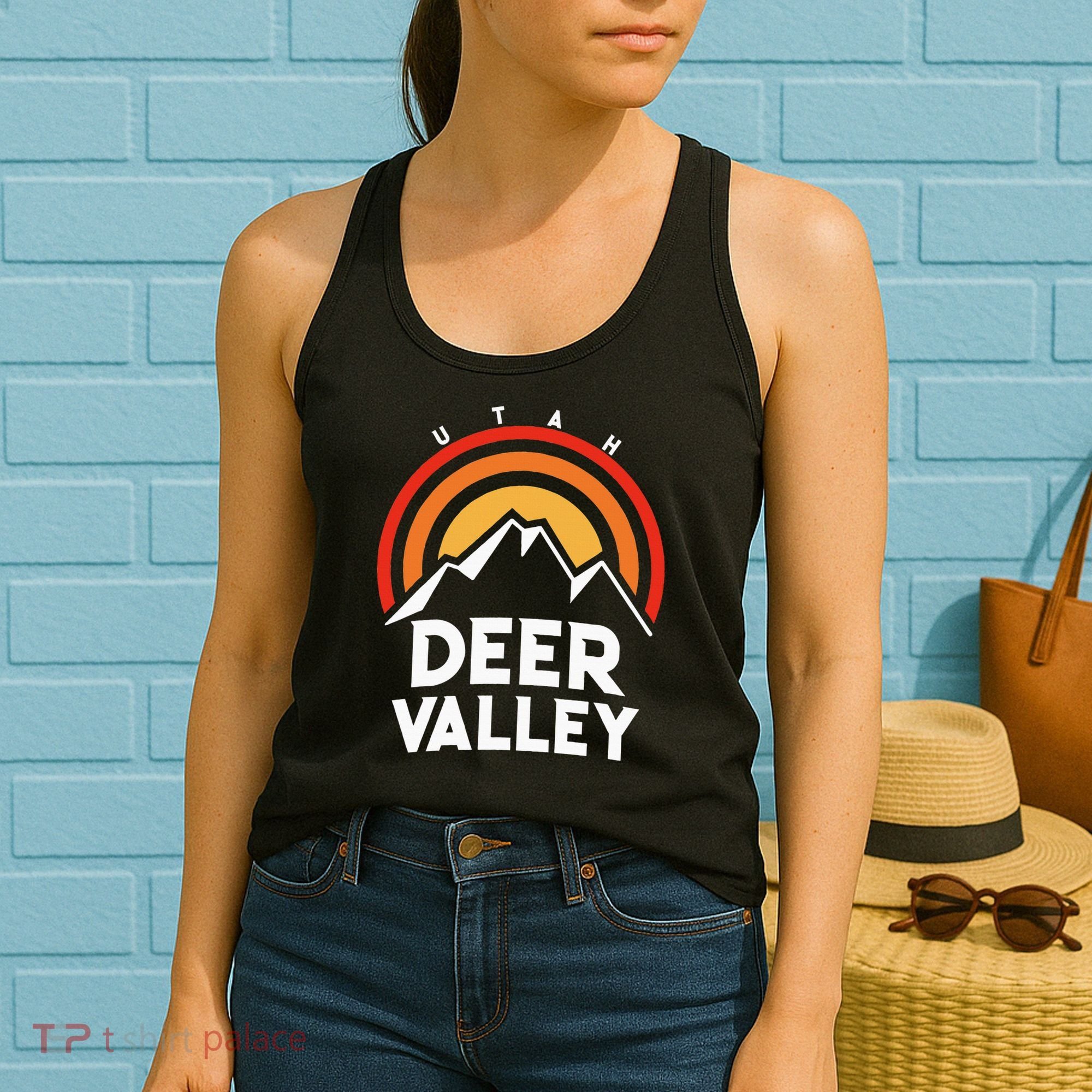 Deer Valley Utah Retro Women's Tank Top