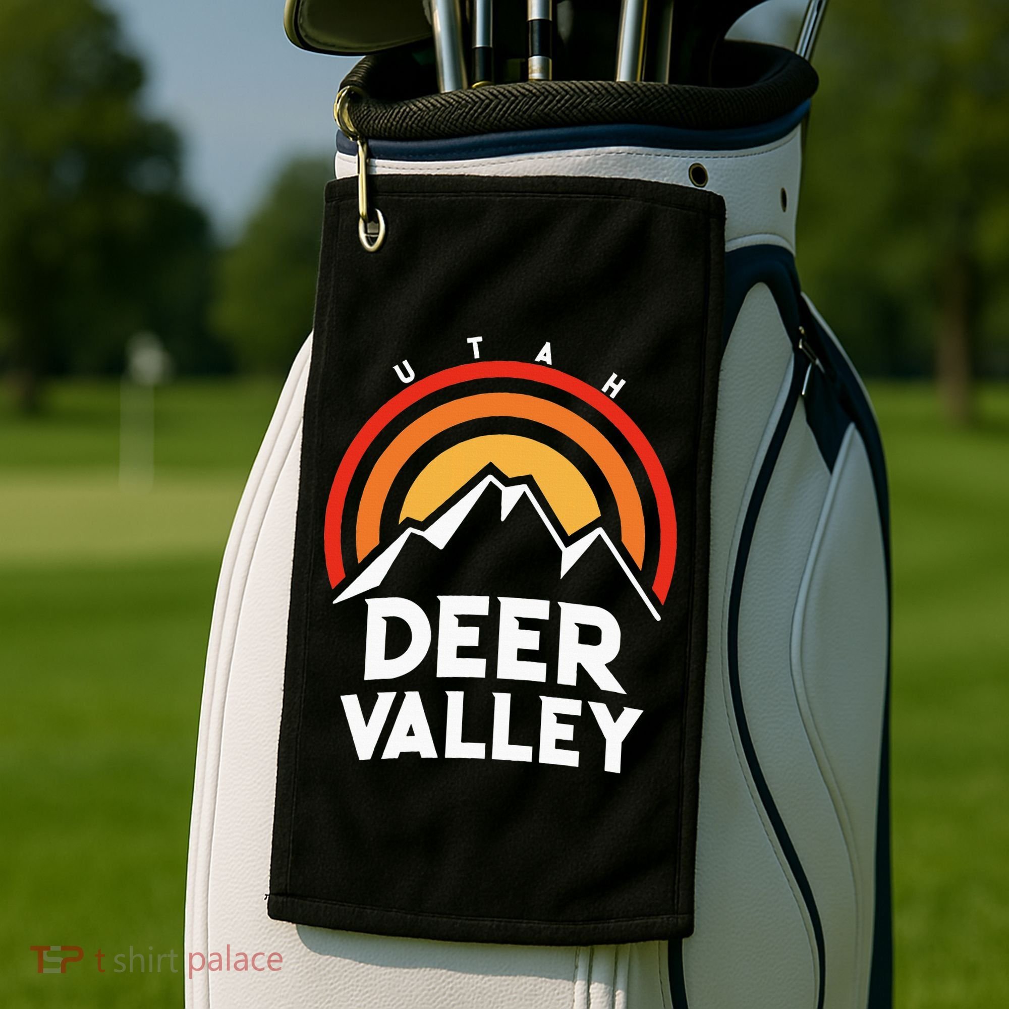 Deer Valley Utah Retro Golf Towel