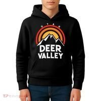 Deer Valley Utah Retro Kids Hoodie thumb 4
