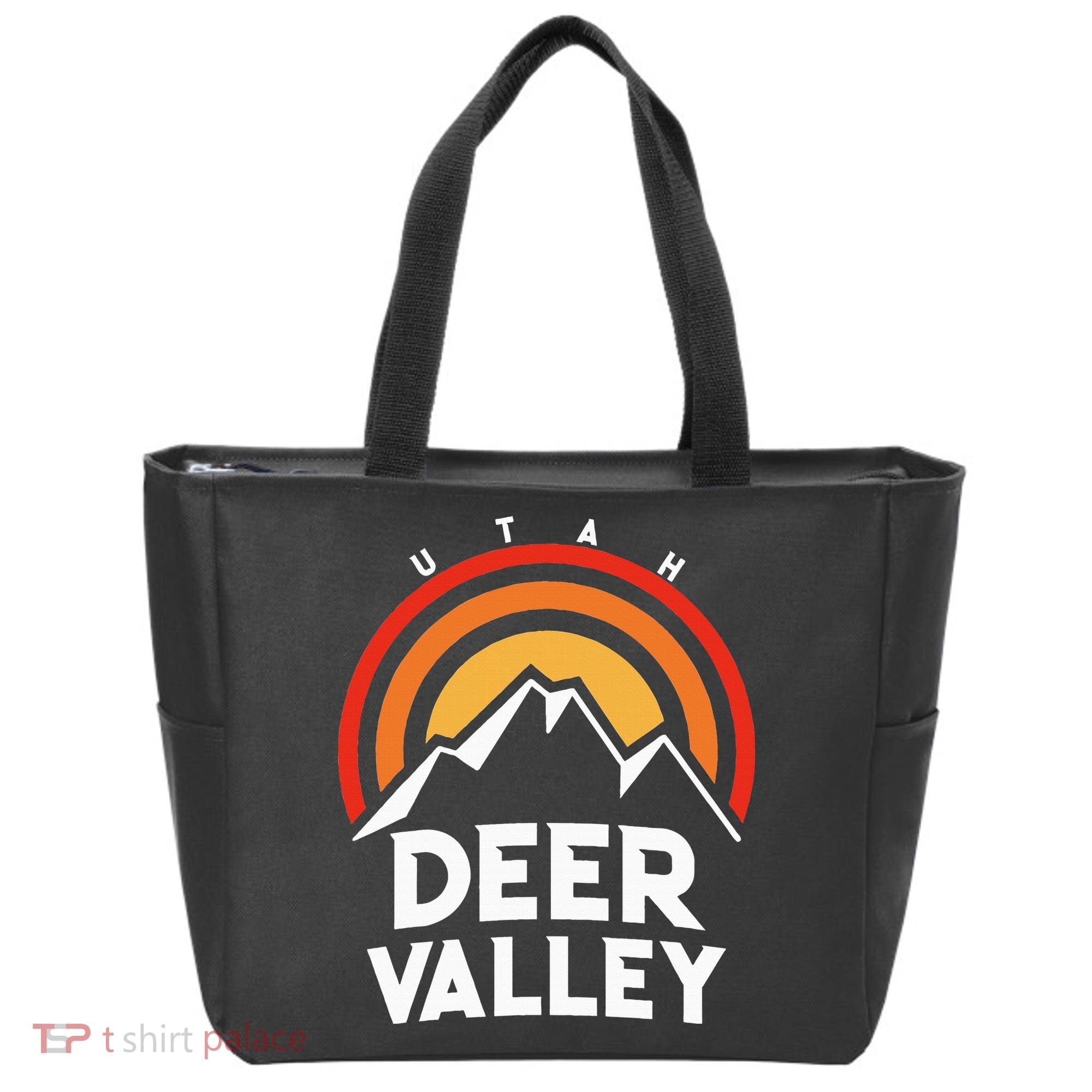 Deer Valley Utah Retro Tote Bag