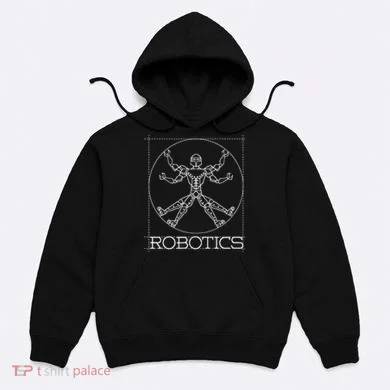 Da Vinci Vitruvian Robot Engineering Robotics Hoodie