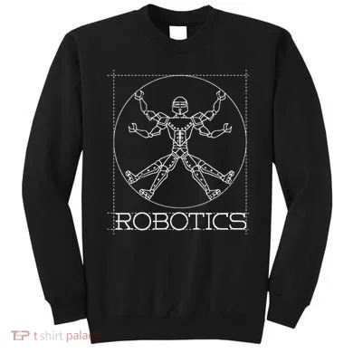 Da Vinci Vitruvian Robot Engineering Robotics Sweatshirt