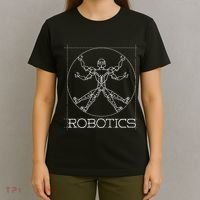 Da Vinci Vitruvian Robot Engineering Robotics T-Shirt thumb 4