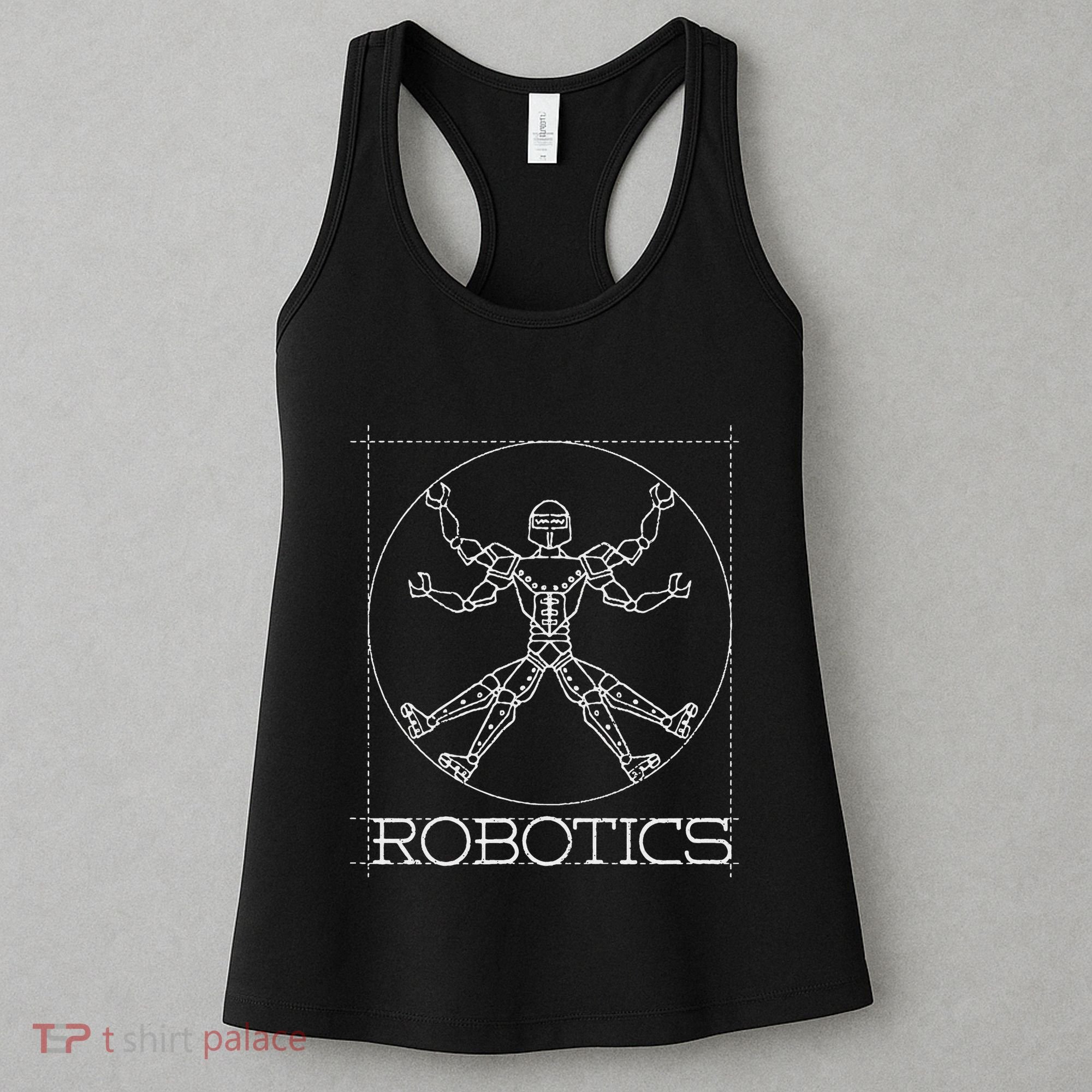 Da Vinci Vitruvian Robot Engineering Robotics Women's Tank Top