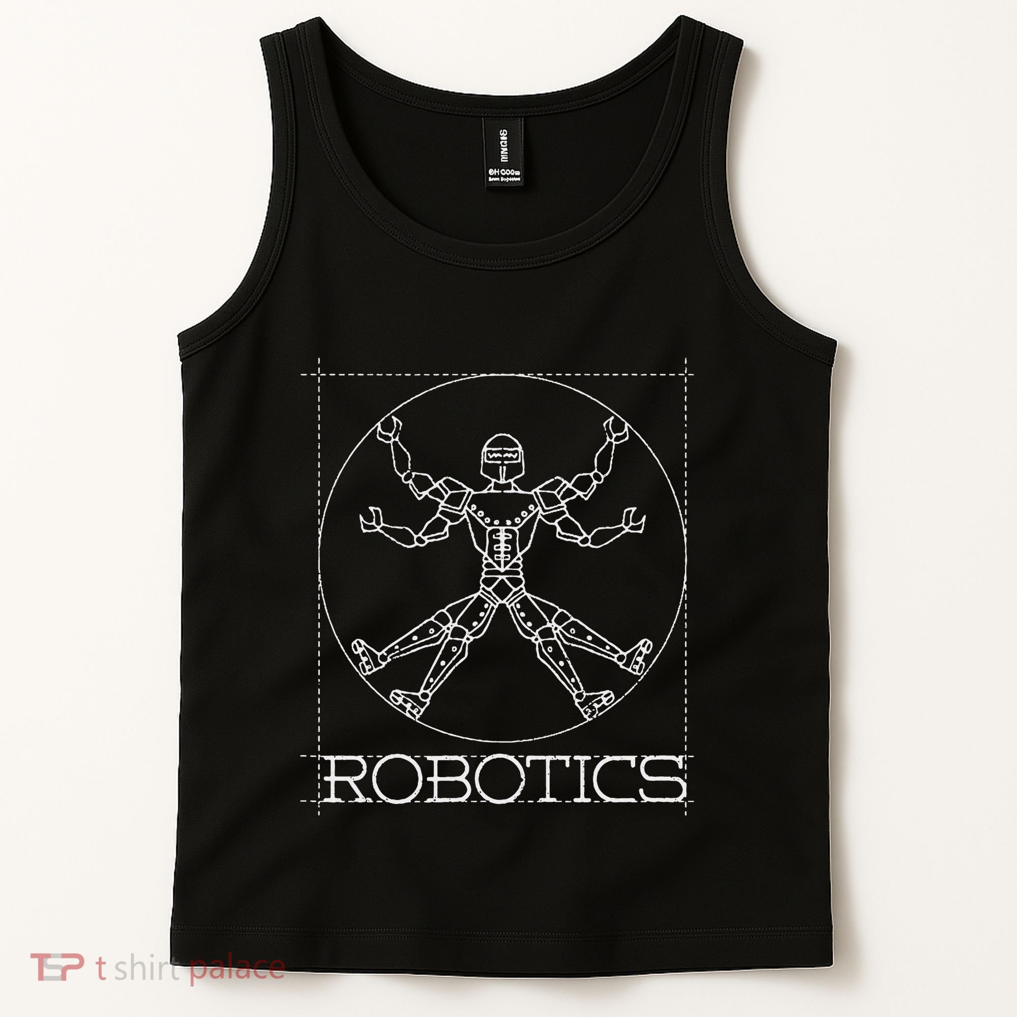 Da Vinci Vitruvian Robot Engineering Robotics Tank Top