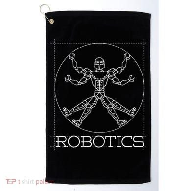 Da Vinci Vitruvian Robot Engineering Robotics Golf Towel