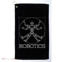 Da Vinci Vitruvian Robot Engineering Robotics Golf Towel thumb 0