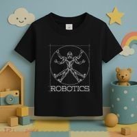 Da Vinci Vitruvian Robot Engineering Robotics Toddler T-Shirt thumb 3