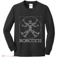 Da Vinci Vitruvian Robot Engineering Robotics Kids Long Sleeve Shirt thumb 0