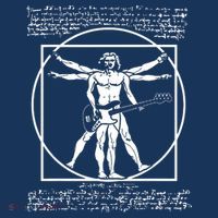 Da Vinci Vitruvian Man Bass Guitar Player Bass Guitarist T-Shirt thumb 7