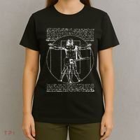 Da Vinci Vitruvian Guitar Man Rock Music Fan Rock N Roll T-Shirt thumb 4