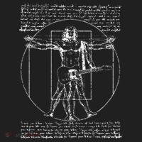 Da Vinci Vitruvian Guitar Man Rock Music Fan Rock N Roll Beanie thumb 2