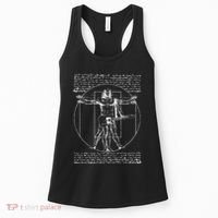 Da Vinci Vitruvian Guitar Man Rock Music Fan Rock N Roll Women's Tank Top thumb 0