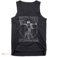 Da Vinci Vitruvian Guitar Man Rock Music Fan Rock N Roll Tank Top thumb 0