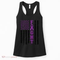 Domestic Violence Warrior Survivor Brave Purple Ribbon Shopp Women's Tank Top thumb 0