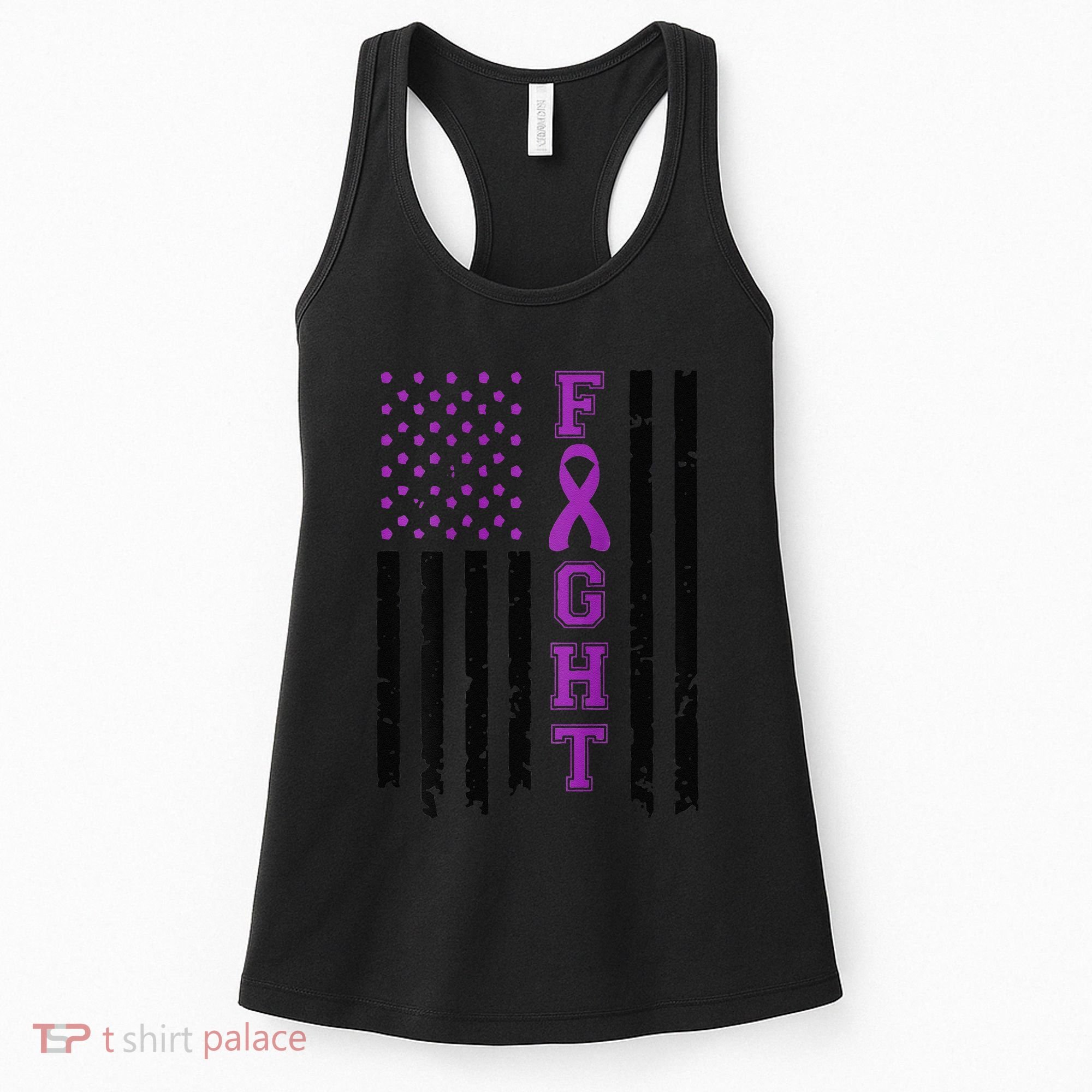 Domestic Violence Warrior Survivor Brave Purple Ribbon Shopp Women's Tank Top