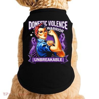 Domestic Violence Warrior Unbreakable Support Squad Doggie Tank