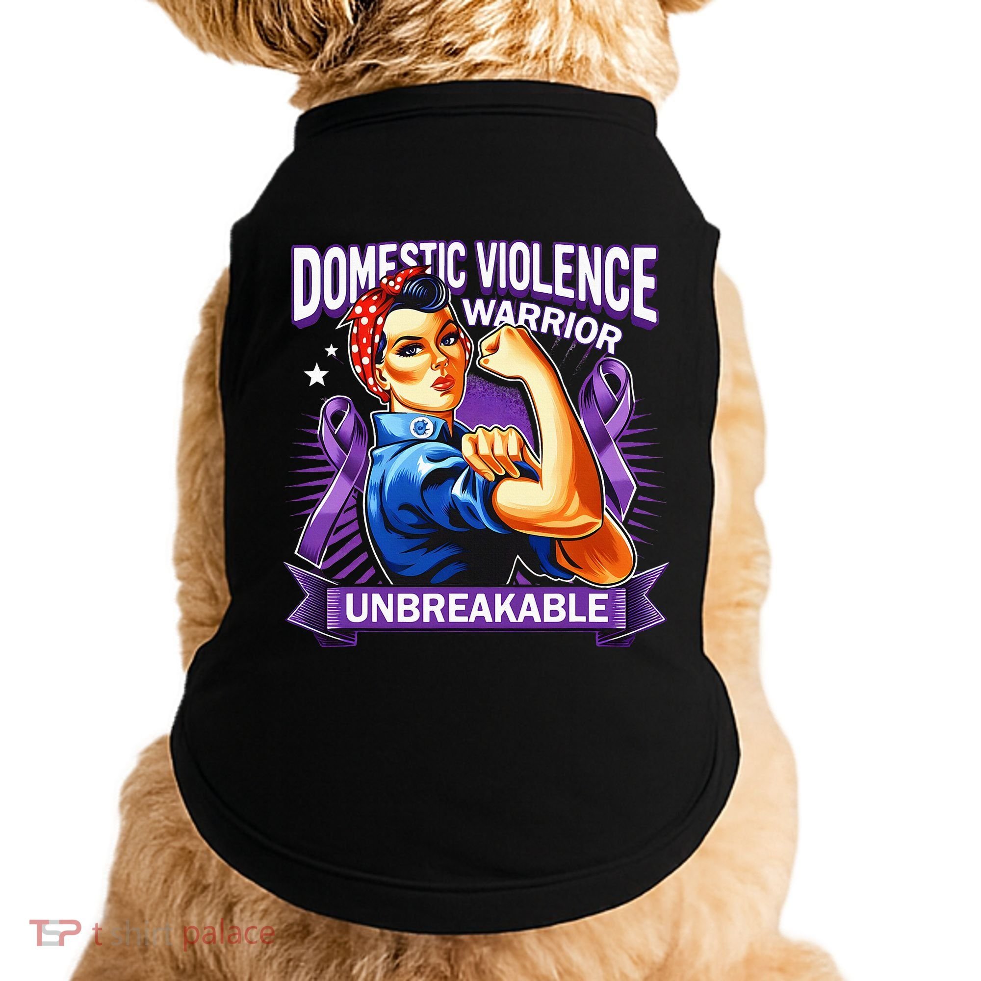 Domestic Violence Warrior Unbreakable Support Squad Doggie Tank