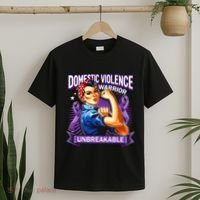 Domestic Violence Warrior Unbreakable Support Squad T-Shirt thumb 2