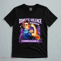 Domestic Violence Warrior Unbreakable Support Squad T-Shirt thumb 5