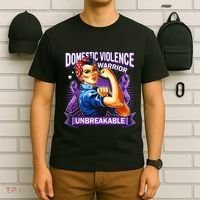 Domestic Violence Warrior Unbreakable Support Squad T-Shirt thumb 6