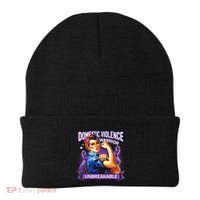 Domestic Violence Warrior Unbreakable Support Squad Beanie thumb 0
