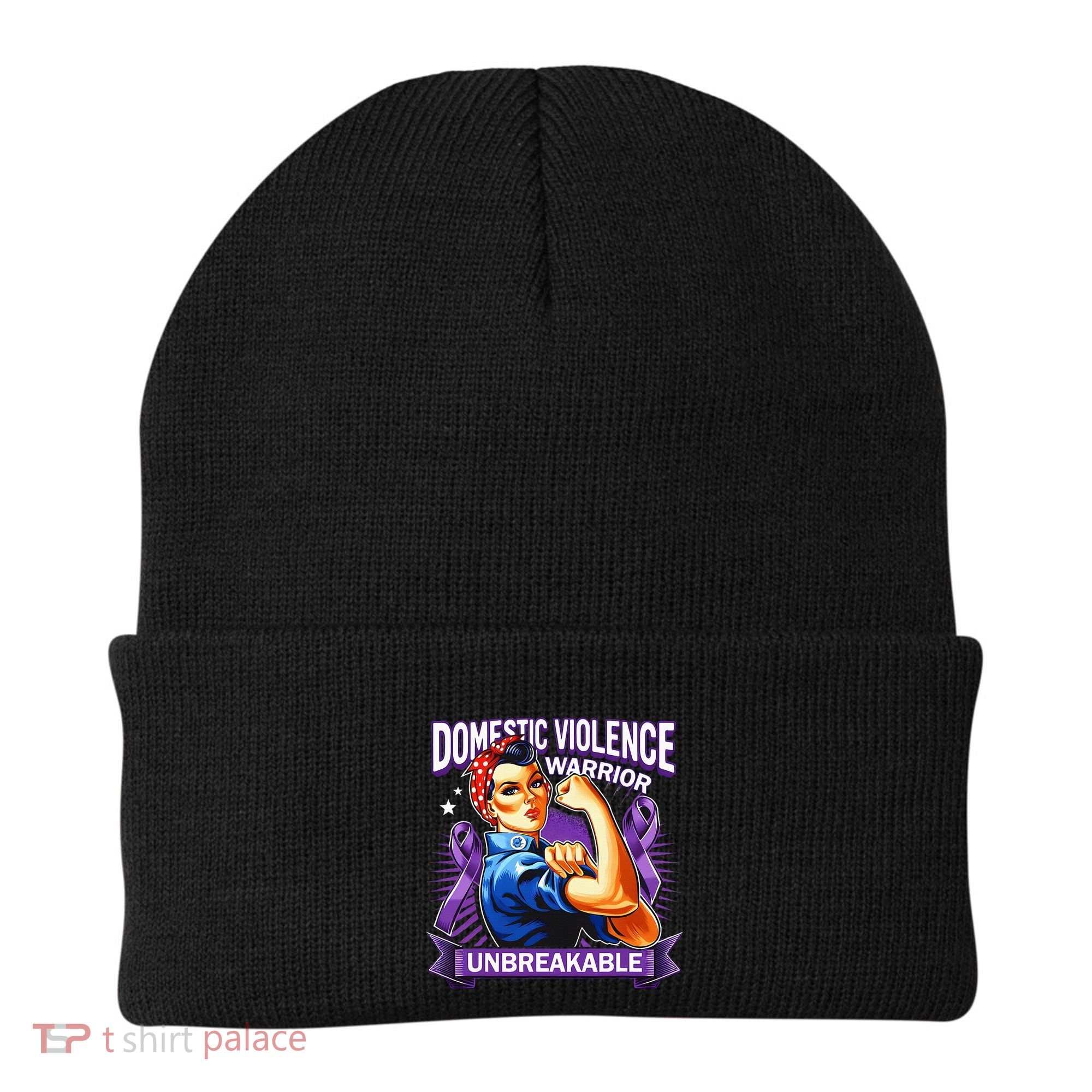 Domestic Violence Warrior Unbreakable Support Squad Beanie